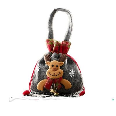 3D スノーマン 人形 バッグ サンタエルク ハンドル OEM/ODM 受け入れられる クリスマス キャンディー バッグ