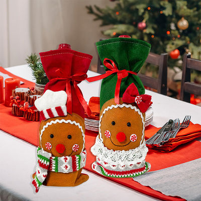 クリスマスワインボトルカバー バッグ スノーマン サンタクロース シャンパン ボトルカバー 袖 メリークリスマス 年表飾り