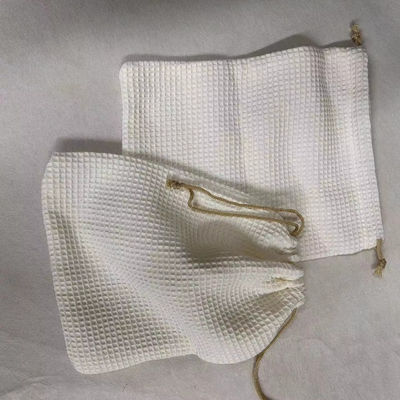 製品 OEM/ODM 受け入れ 皮膚ケア用空白のワッフル織物化粧品保管袋