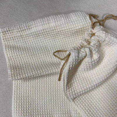 製品 OEM/ODM 受け入れ 皮膚ケア用空白のワッフル織物化粧品保管袋