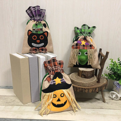 カスタマイズされたカラー ハロウィーンのキャンディ バッグ 引糸 織り通さないクリエイティブ ギフト バッグ