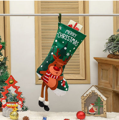開閉式 クリスマスストッキング装飾 暖炉用のスノーマンギフトバッグ
