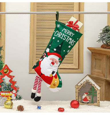 開閉式 クリスマスストッキング装飾 暖炉用のスノーマンギフトバッグ