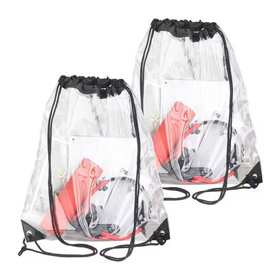 販売 防水 PVC 透明 バックパック 引き弦 袋 パーソナル 印刷 デザイン