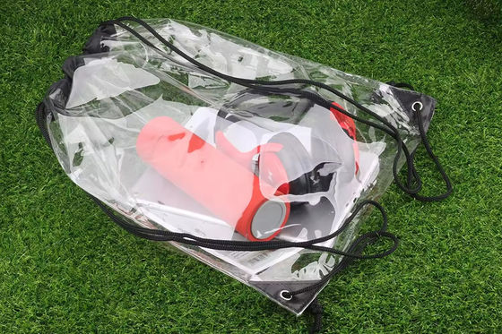 販売 防水 PVC 透明 バックパック 引き弦 袋 パーソナル 印刷 デザイン
