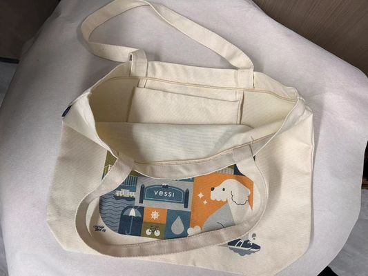 最新のファッションスタイル カスタムプリントロゴデザイン シープとキャンバス付きの綿袋