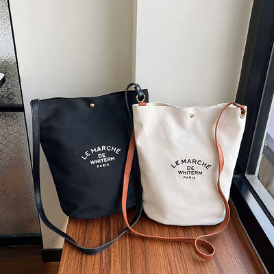 女性用 キャンバス トートバッグ 超高濃度 灰色 ビーチバッグ カスタマイズされた色