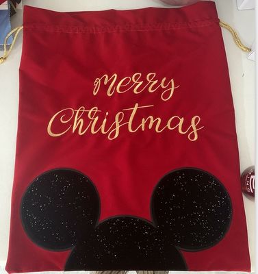 オーダーメイド 巨型 クリスマス バッグ レッド ベルヴェット ドラストリング クリスマス サンタバッグ オーダーメイド ロゴ