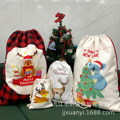 最新の流行2024 クリスマスプレゼントバッグ サンタサック 引き弦バッグ カスタマイズされた色