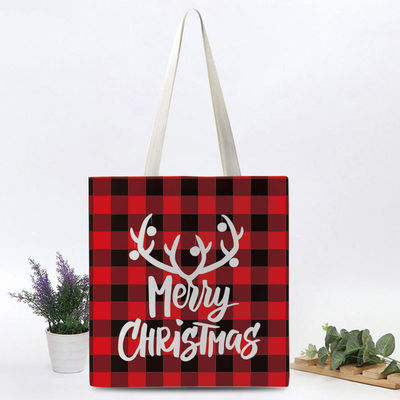 クリスマス・フェスティバルで買い物をするためにカスタム印刷された重量綿キャンバストートバッグ