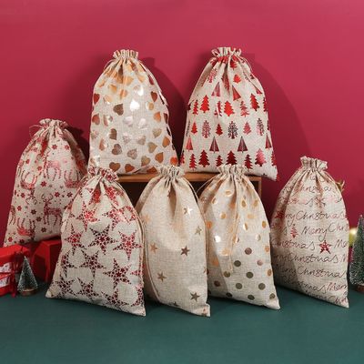 環境に優しいクリスマス サンタサックス 引き出しのバッグ ミニギフトとキャンディのパッケージ