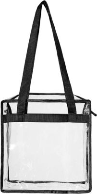 無 装飾 透明な PVC トートバッグ  Zipper 閉塞と調整可能なストラップ