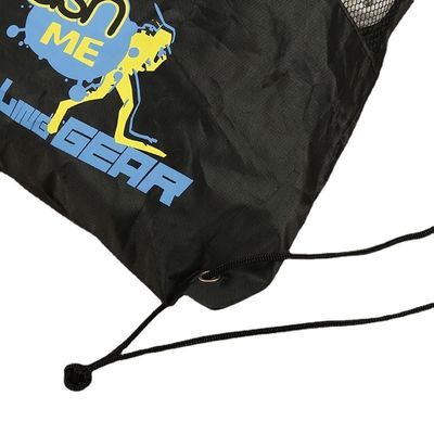 メッシュポリエステル ギフト ドローストリング バッグ 再利用可能なスポーツバッグのためのリサイクルナイロンポリエステル