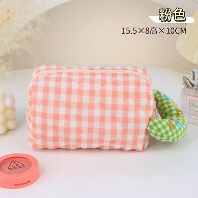 大容量 格子 持ち運び可能なカラー 収納 化粧品 メイク パーソナライズ 印刷 ロゴ バッグ