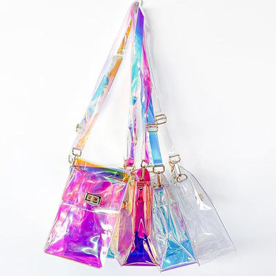 2024夏 透明 女性 ハンドバッグ ゼリー スクウェア チェーン バッグ 休日 販売