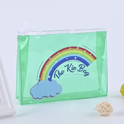 低MOQ PVC オーダーメイドLOGO ポケット 旅行 透明 シープロック オーダーメイドロゴ付き化粧品バッグ