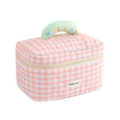 カスタムロゴ マカロンの色綿のプレッド メイクアップバッグ 携帯旅行と保管