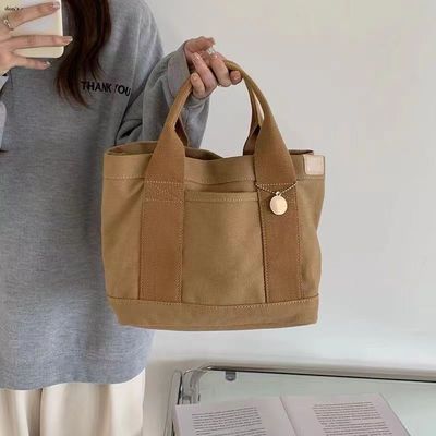 買い物 キャンバス 食料品 ロープハンドル付き トートバッグ