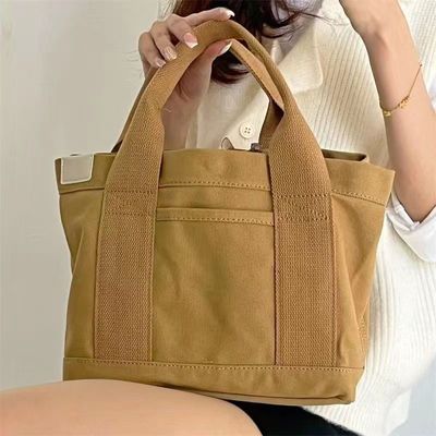 買い物 キャンバス 食料品 ロープハンドル付き トートバッグ