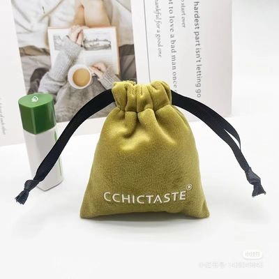 小型パッケージ 引くストリング ベルベット 宝石袋 カスタム ロゴ 印刷 柔らかい ベルベット 布