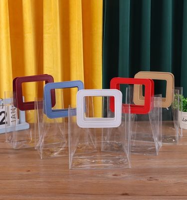パーソナライズド ロゴ 受付 PVC クリア プラスチック トート バッグ