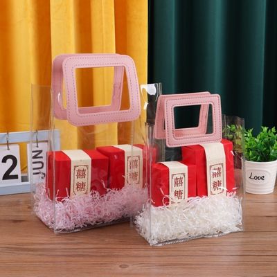 パーソナライズド ロゴ 受付 PVC クリア プラスチック トート バッグ