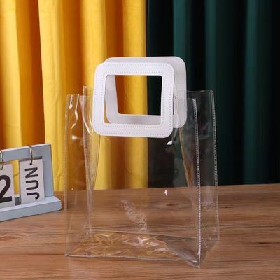 パーソナライズド ロゴ 受付 PVC クリア プラスチック トート バッグ