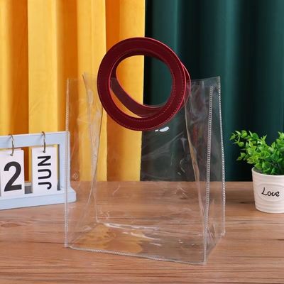 パーソナライズド ロゴ 受付 PVC クリア プラスチック トート バッグ
