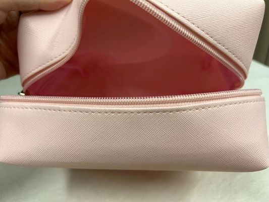 プリント パターン PU 防水 Ziplock 化粧袋 化粧袋 カスタム ピンク キャンディー カラー