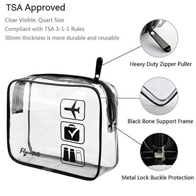 最新 洗練された 透明な PVC プラスチックの Ziplock 化粧品 バッグ オーダーメイド ロゴ 受け入れ