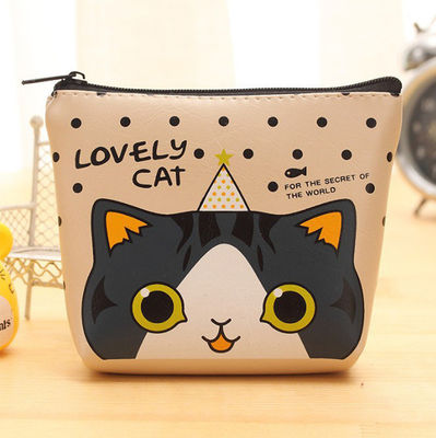カスタマイズされたカラー 防水ヘッドフォン 収納 可愛い猫の鍵のためのプラスチックコインバッグ