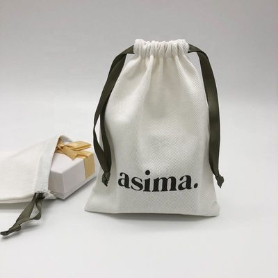 オーダーメイド カラー ジュエリー ギフト パッケージング の 環境 に 優しい Twill コットン ドラストリング ポーチ