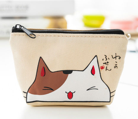 キュートな韓国のピンク綿の化粧品袋 ザイパーロゴとカスタマイズされたロゴ