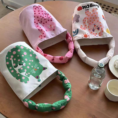 ミニ かわいい バケット バッグ キャンバス トート バッグ フロント ポケット パーソナライズ デザイン