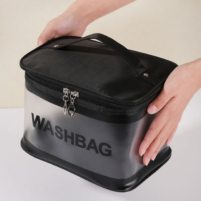 カスタムロゴ 旅行用 トイレットリーズと化粧品の組織のためのPVC透明化粧袋