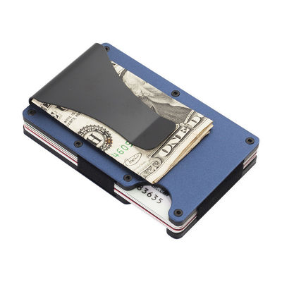 再利用可能なRFIDブロックアルミカードホルダー/スマートメタル スリムメンズウォレット/ミニマリストアルミウォレット