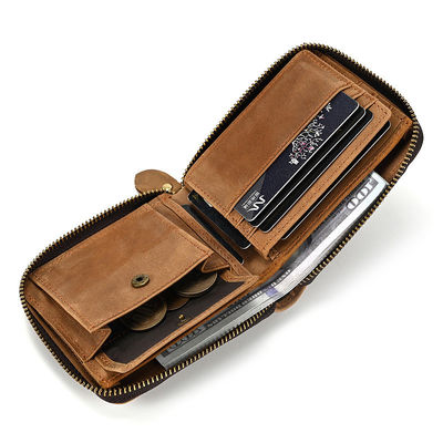 男性用 本物の革財布 カードホルダー付き 短財布 ザイプ 財布 標準