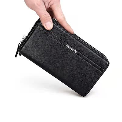 本物の真皮 男性 財布 カスタム ロゴ バッグ 薄型 RFID ブロックカードホルダー