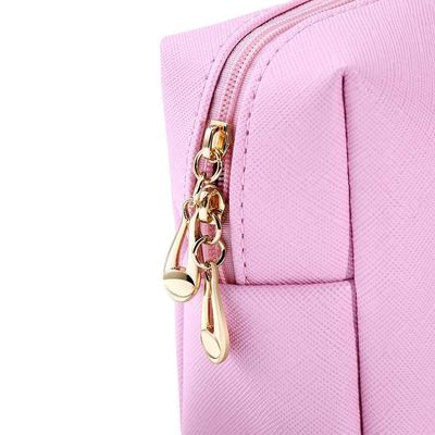 メイクアップ 化粧品 バッグ 非織物 耐久性 ジッパー バッグ 洗える 環境に優しいピンク OEM/ODM