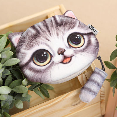 カスタマイズ カラー 子供 財布 小さな女の子 財布 コインポック 漫画 3D 猫 ザイパー カワイ 財布 コインポック