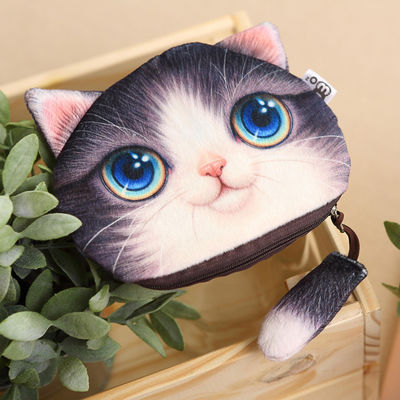 カスタマイズ カラー 子供 財布 小さな女の子 財布 コインポック 漫画 3D 猫 ザイパー カワイ 財布 コインポック