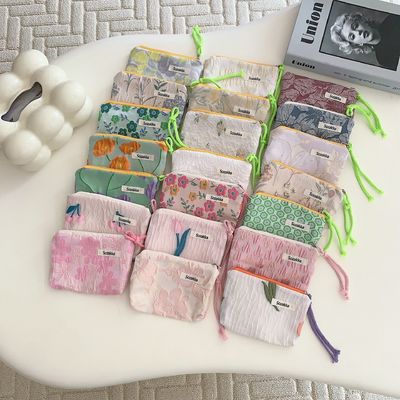 旅行用化粧品 化粧袋ケース カスタム 綿 キャンバス バッグ トイレットリー 花の化粧袋