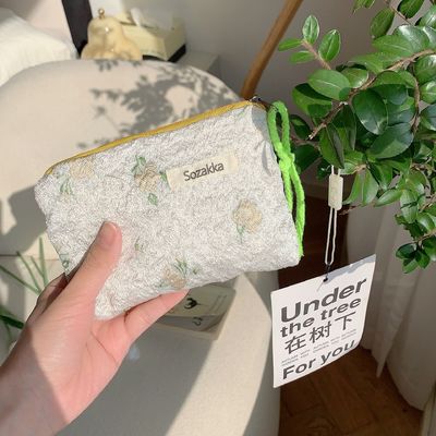 旅行用化粧品 化粧袋ケース カスタム 綿 キャンバス バッグ トイレットリー 花の化粧袋