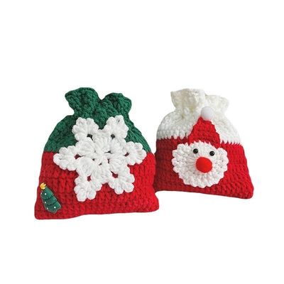 ハンドメイド ハンチェット ポケットバッグ バンド サンタクロース チェンジバッグ コインバッグ クリスマスプレゼント