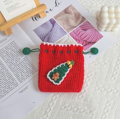 ハンドメイド ハンチェット ポケットバッグ バンド サンタクロース チェンジバッグ コインバッグ クリスマスプレゼント