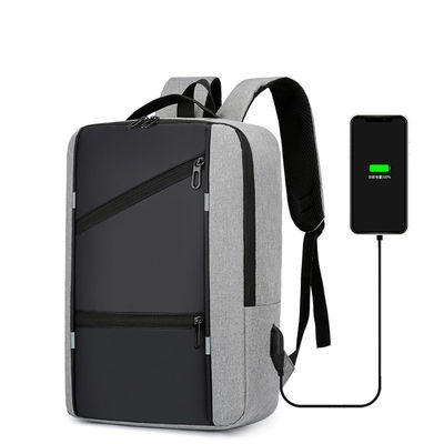 男性用 カラーラップトップ リュックバック 盗難防止デザインとUSB充電ポート