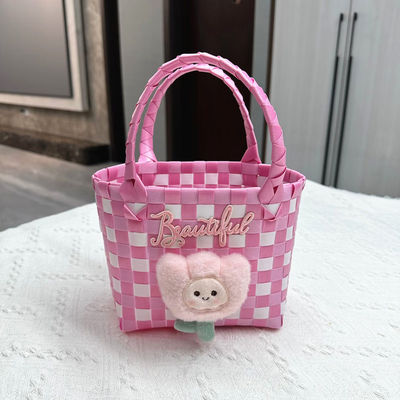 カラフル キッズ ミニ ショッピング 収納 玩具 バスケット 折りたたみ 携帯 パーソナル ハンドバッグ