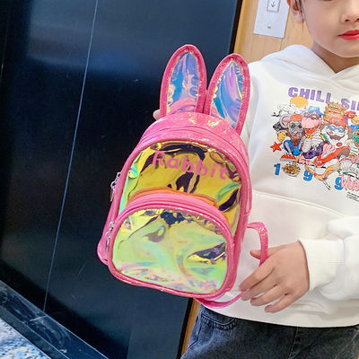 オーダーメイド ロゴ 3D うさぎ キッズ 学校 バックパック スカッチ バッグ 可愛い 女の子 バッグ