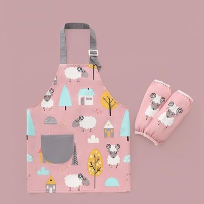 ユニフォーム 散装 可愛い防水 PU 哺乳児 子供 袖付きの絵柄