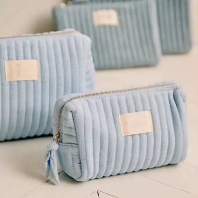 旅行 柔らかい 快適 綿 化粧品 バッグ  Zipper プルーシュ ベルベット